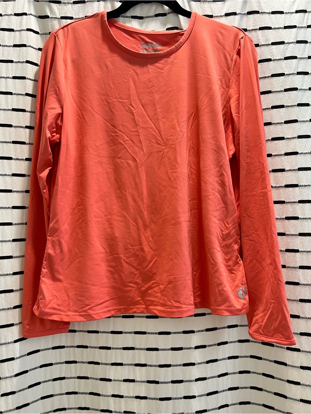 Hang Ten Coral Long-Sleeve Crew Neck Top